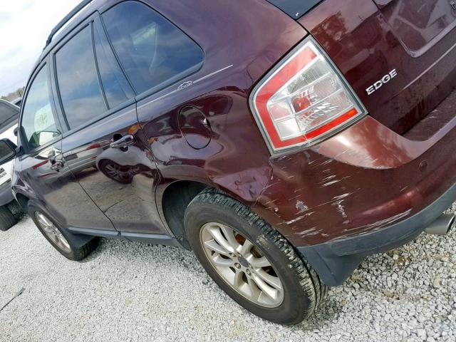 2FMDK38C59BA69706 - 2009 FORD EDGE SEL MAROON photo 9