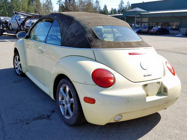 3VWCD31Y24M334859 - 2004 VOLKSWAGEN NEW BEETLE Gelb Foto 3