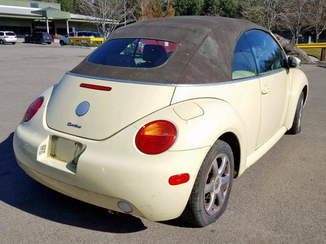 3VWCD31Y24M334859 - 2004 VOLKSWAGEN NEW BEETLE Gelb Foto 4