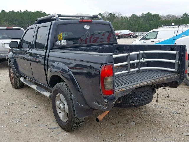 1N6ED27TX1C333065 - 2001 NISSAN FRONTIER C BLACK photo 3