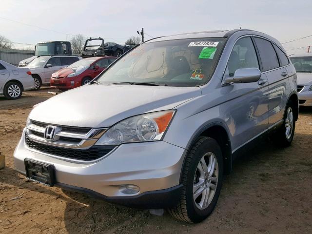 5J6RE4H70BL014512 - 2011 HONDA CR-V EXL SILVER photo 2