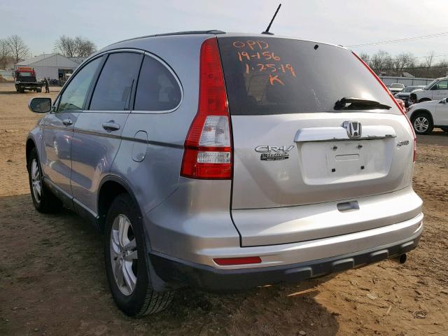 5J6RE4H70BL014512 - 2011 HONDA CR-V EXL SILVER photo 3