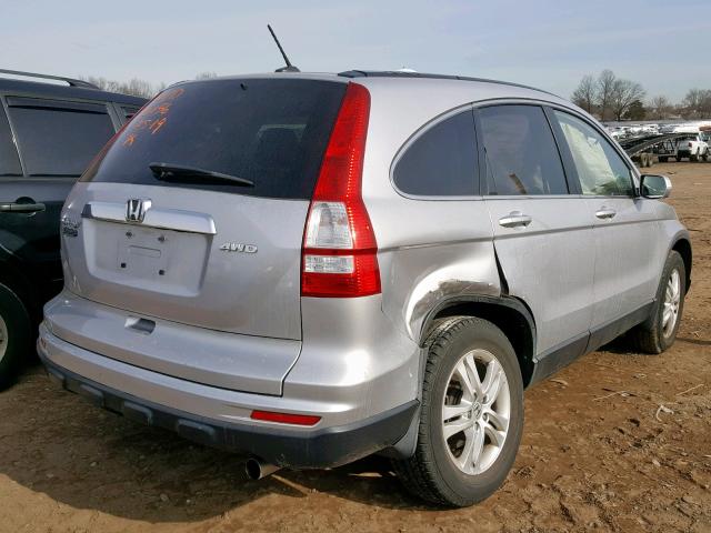 5J6RE4H70BL014512 - 2011 HONDA CR-V EXL SILVER photo 4