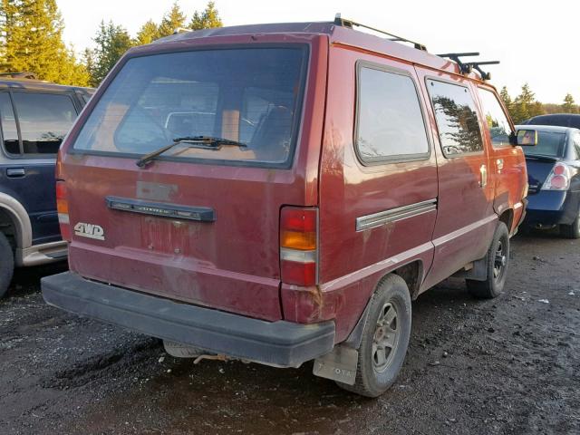 JT4YR34V4J0003579 - 1988 TOYOTA VAN WAGON RED photo 4