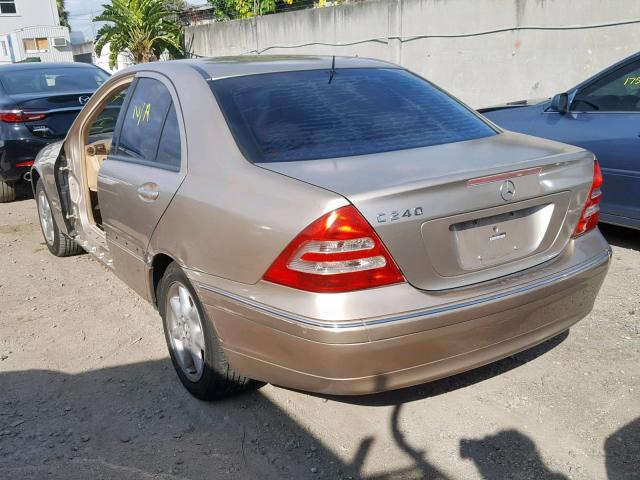 WDBRF61J92F230876 - 2002 MERCEDES-BENZ C 240 GOLD photo 3