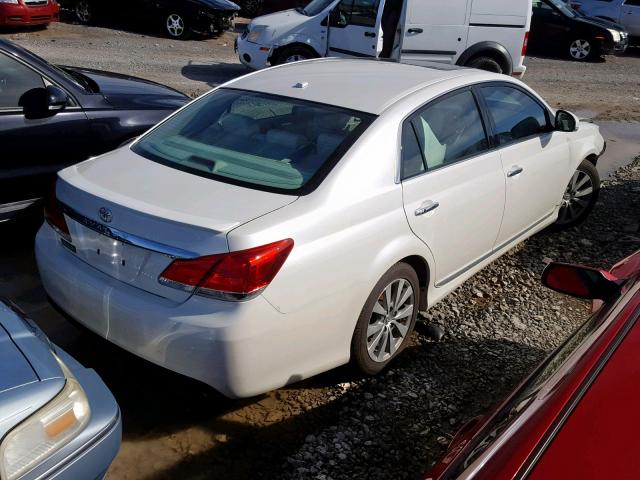 4T1BK3DB8CU456191 - 2012 TOYOTA AVALON BAS WHITE photo 4