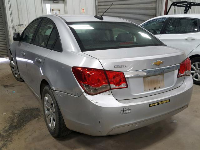 1G1PA5SHXF7299176 - 2015 CHEVROLET CRUZE LS SILVER photo 3