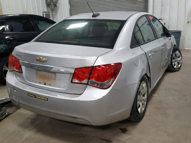 1G1PA5SHXF7299176 - 2015 CHEVROLET CRUZE LS SILVER photo 4