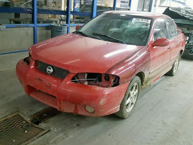 3N1AB51D52L712736 - 2002 NISSAN SENTRA SE- RED photo 2