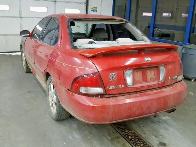 3N1AB51D52L712736 - 2002 NISSAN SENTRA SE- RED photo 3