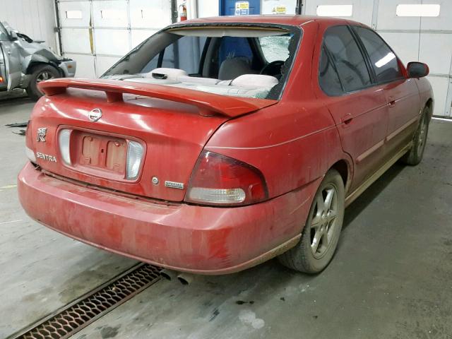 3N1AB51D52L712736 - 2002 NISSAN SENTRA SE- RED photo 4