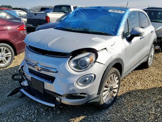 ZFBCFYDT0GP384333 - 2016 FIAT 500X LOUNG SILVER photo 2