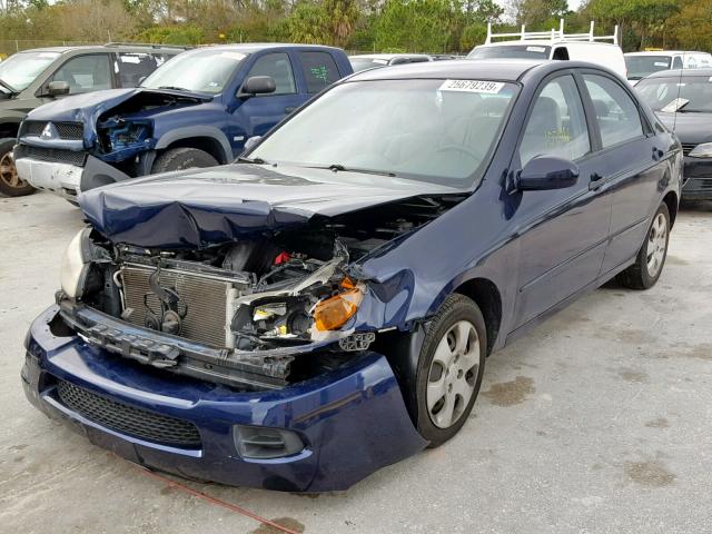 KNAFE121075435344 - 2007 KIA SPECTRA EX BLUE photo 2