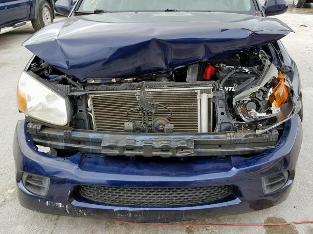 KNAFE121075435344 - 2007 KIA SPECTRA EX BLUE photo 9