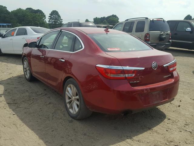 1G4PR5SK1C4222622 - 2012 BUICK VERANO CON RED photo 3