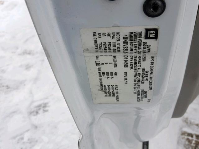 1GNDV23L56D114668 - 2006 CHEVROLET UPLANDER L Ağ foto 10