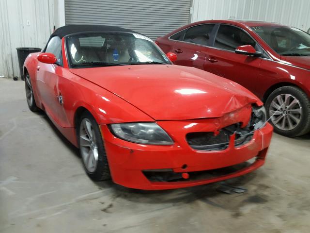 4USBU33576LW68630 - 2006 BMW Z4 3.0 RED photo 1