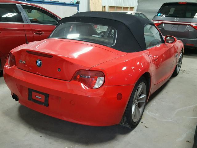 4USBU33576LW68630 - 2006 BMW Z4 3.0 RED photo 4