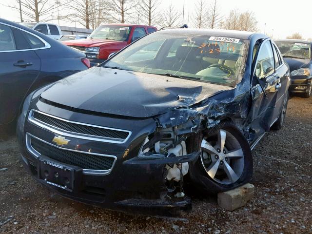 1G1ZC5EU8CF390606 - 2012 CHEVROLET MALIBU 1LT BLACK photo 2