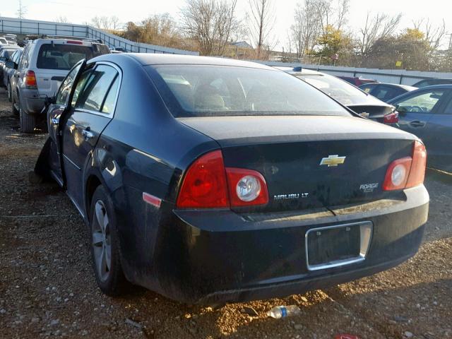 1G1ZC5EU8CF390606 - 2012 CHEVROLET MALIBU 1LT BLACK photo 3