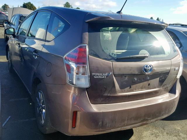 JTDZN3EU5FJ039515 - 2015 TOYOTA PRIUS V BROWN photo 3