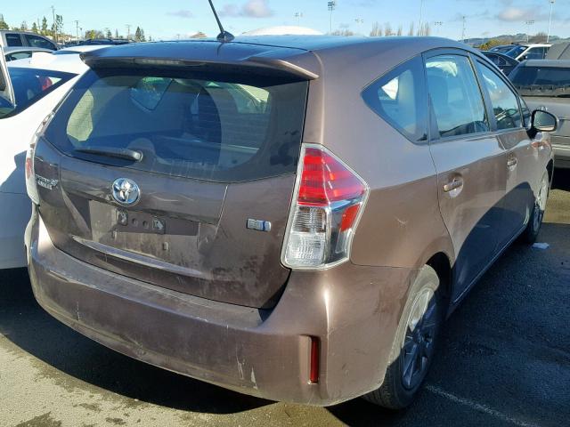 JTDZN3EU5FJ039515 - 2015 TOYOTA PRIUS V BROWN photo 4