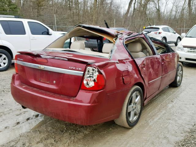 1G1ZU57N77F162508 - 2007 CHEVROLET MALIBU LTZ RED photo 4