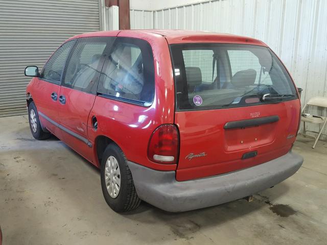 2P4FP2539VR294530 - 1997 PLYMOUTH VOYAGER RED photo 3