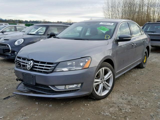 1VWCN7A31DC084198 - 2013 VOLKSWAGEN PASSAT SEL GRAY photo 2