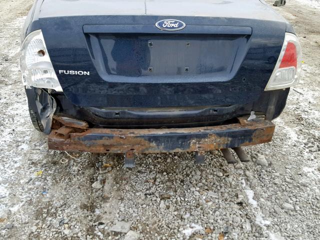 3FAHP06Z68R165895 - 2008 FORD FUSION S BLUE photo 9