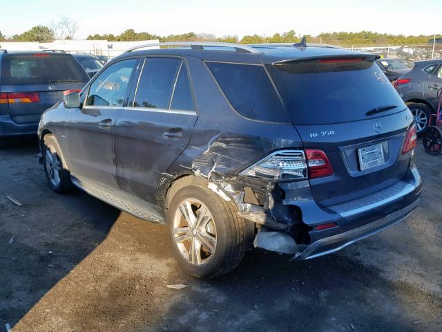 4JGDA5HB2CA028426 - 2012 MERCEDES-BENZ ML 350 4MA GRAY photo 3