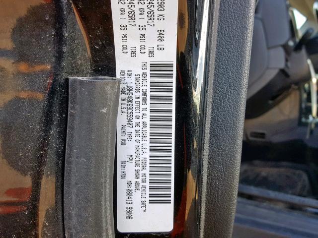 1J8HG48K69C559407 - 2009 JEEP COMMANDER Schwarz Foto 10