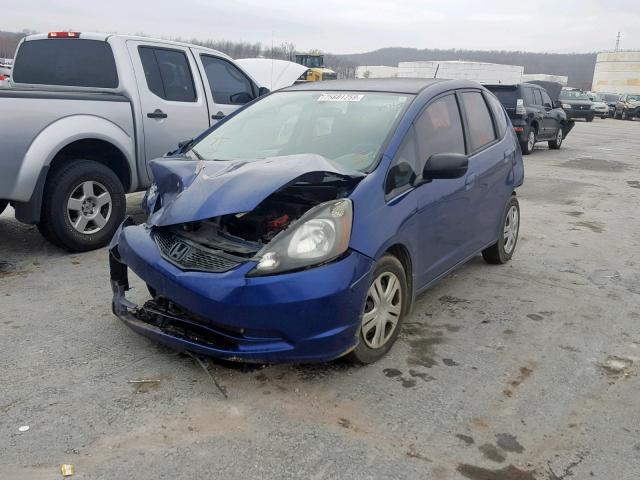 JHMGE8H28AC000153 - 2010 HONDA FIT BLUE photo 2