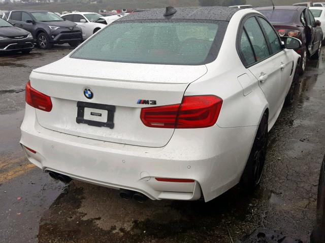 WBS8M9C52J5K98891 - 2018 BMW M3 WHITE photo 4