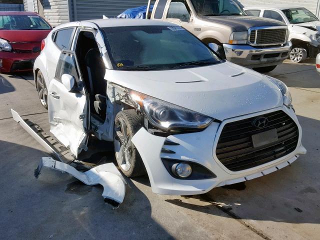 KMHTC6AE6DU158046 - 2013 HYUNDAI VELOSTER T WHITE photo 1