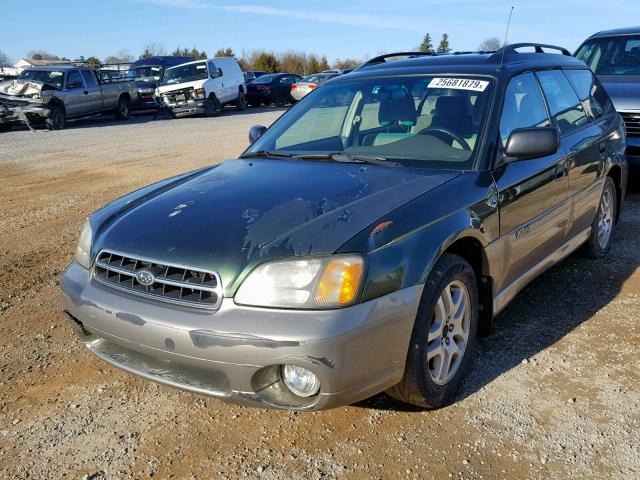 4S3BH6752Y7624763 - 2000 SUBARU LEGACY OUT GREEN photo 2