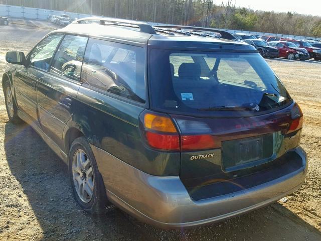 4S3BH6752Y7624763 - 2000 SUBARU LEGACY OUT GREEN photo 3