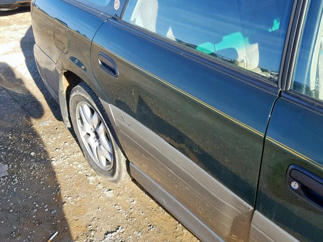 4S3BH6752Y7624763 - 2000 SUBARU LEGACY OUT GREEN photo 9
