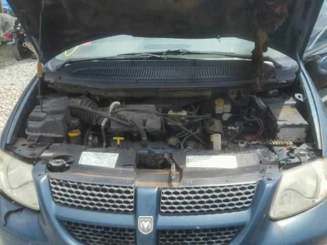 1B4GP45341B141869 - 2001 DODGE CARAVAN SP GREEN photo 7