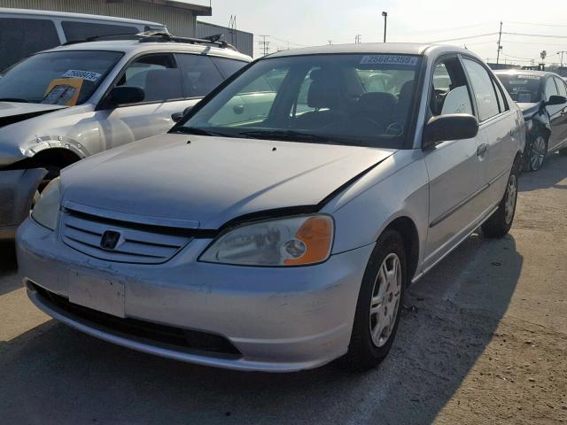 1HGES16162L011612 - 2002 HONDA CIVIC DX SILVER photo 2