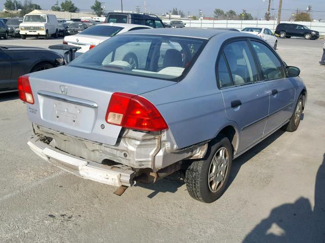 1HGES16162L011612 - 2002 HONDA CIVIC DX SILVER photo 4