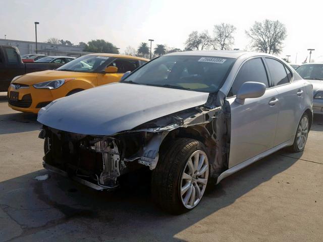 JTHBK262382079976 - 2008 LEXUS IS 250 SILVER photo 2