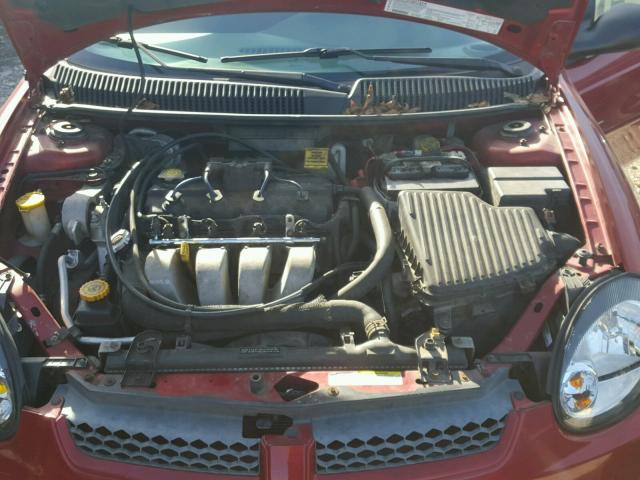 1B3ES76F63D195976 - 2003 DODGE NEON R/T MAROON photo 7