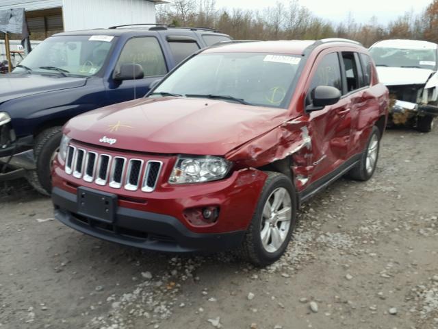 1C4NJCBA6CD678730 - 2012 JEEP COMPASS SP მუქწითელი ფოტო 2