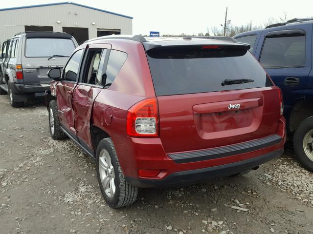 1C4NJCBA6CD678730 - 2012 JEEP COMPASS SP მუქწითელი ფოტო 3