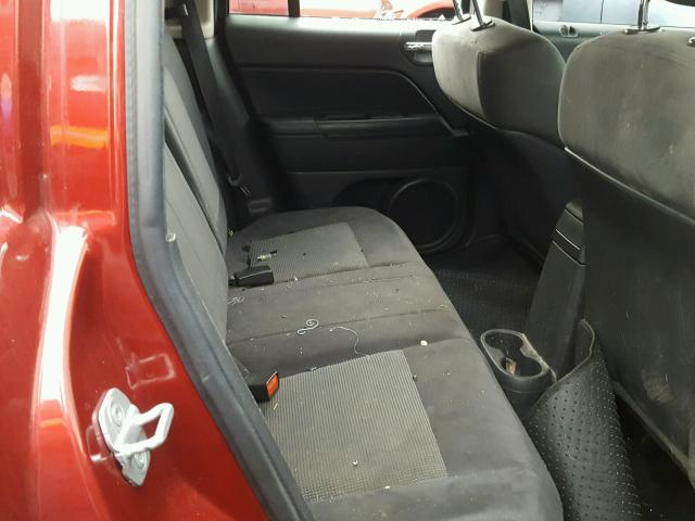 1C4NJCBA6CD678730 - 2012 JEEP COMPASS SP მუქწითელი ფოტო 6