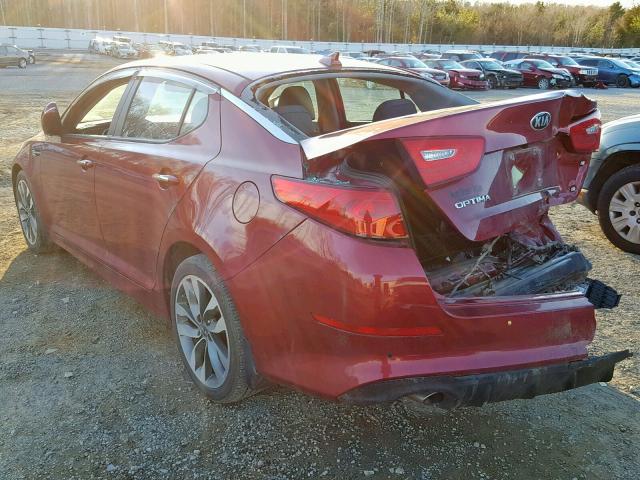 5XXGR4A73FG383687 - 2015 KIA OPTIMA SX RED photo 3