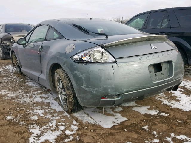 4A3AK24F47E016964 - 2007 MITSUBISHI ECLIPSE GS GRAY photo 3