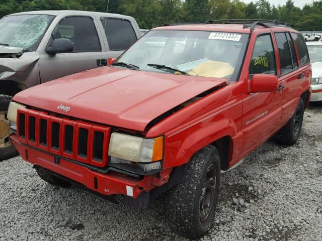 1J4GX78Y6WC354846 - 1998 JEEP GRAND CHER RED photo 2