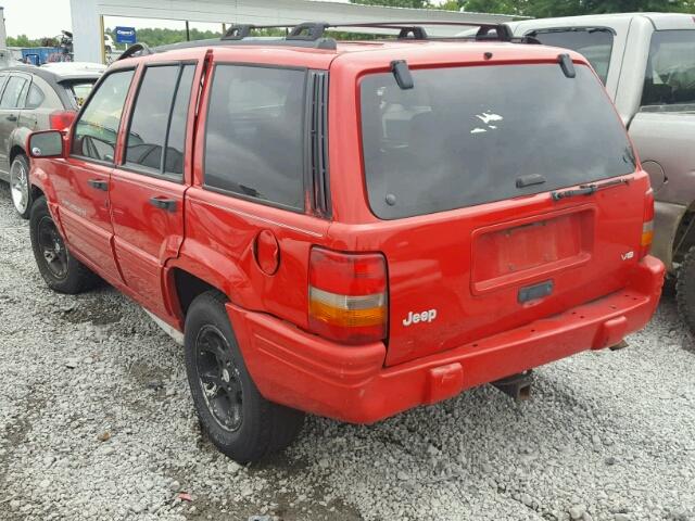 1J4GX78Y6WC354846 - 1998 JEEP GRAND CHER RED photo 3